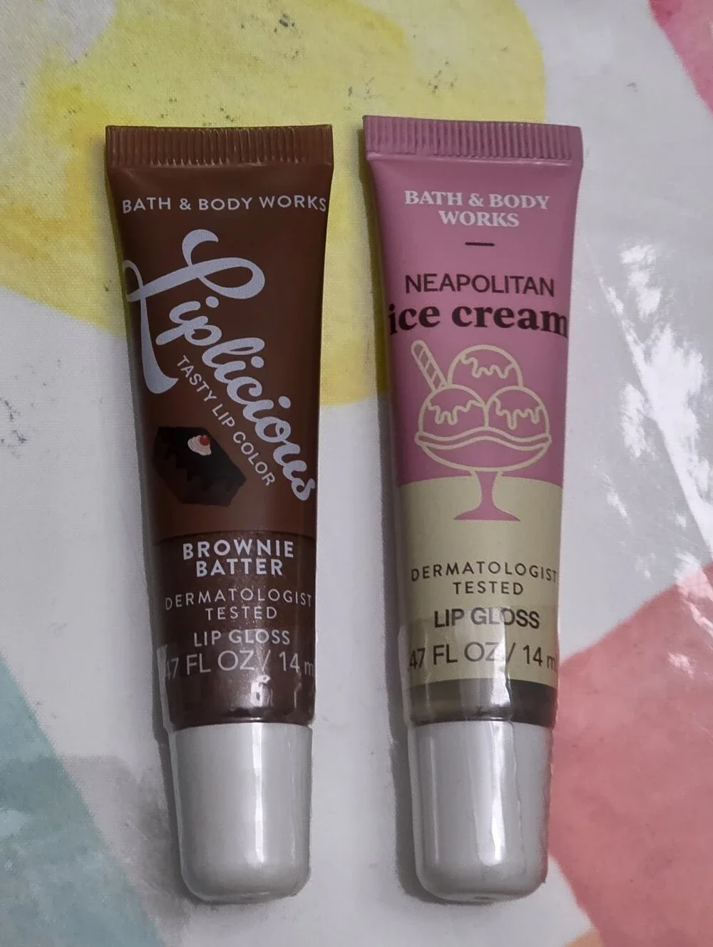 Bath & Body Works Lip Gloss Duo - Brownie Batter & Neapolitan Ice Cream